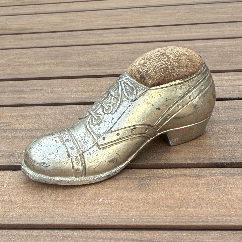 Vintage Shoe Pin Cushion Novelty Sewing Room Decor Made‎ in Japan